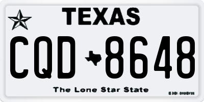 TX license plate CQD8648