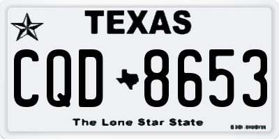 TX license plate CQD8653