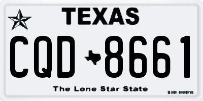 TX license plate CQD8661