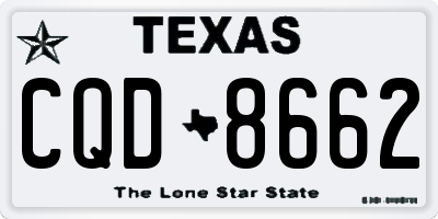 TX license plate CQD8662