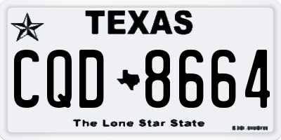 TX license plate CQD8664