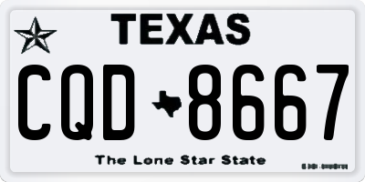 TX license plate CQD8667