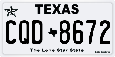 TX license plate CQD8672