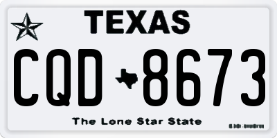 TX license plate CQD8673