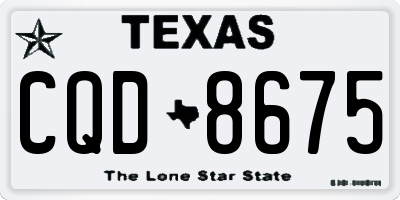 TX license plate CQD8675