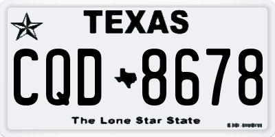 TX license plate CQD8678