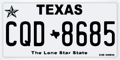 TX license plate CQD8685