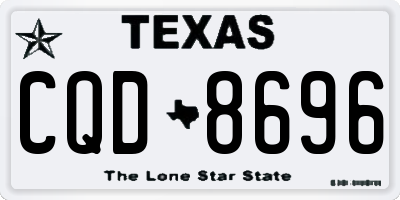 TX license plate CQD8696