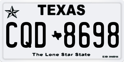 TX license plate CQD8698
