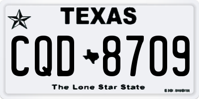 TX license plate CQD8709