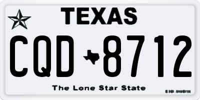 TX license plate CQD8712