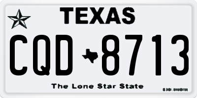 TX license plate CQD8713