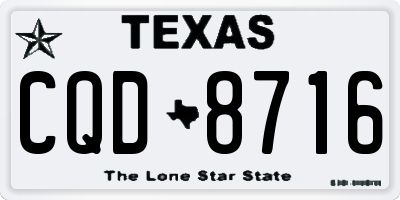 TX license plate CQD8716