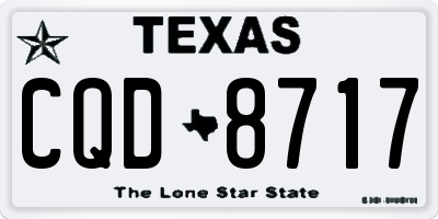 TX license plate CQD8717