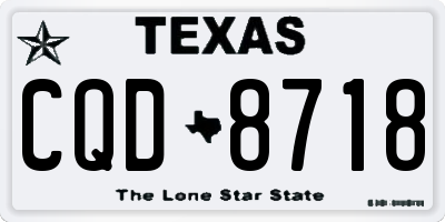 TX license plate CQD8718