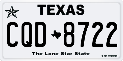 TX license plate CQD8722
