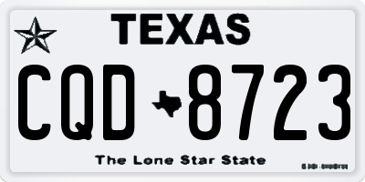 TX license plate CQD8723