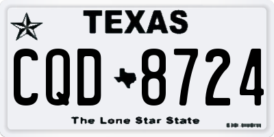 TX license plate CQD8724