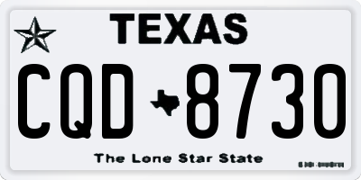 TX license plate CQD8730