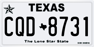 TX license plate CQD8731
