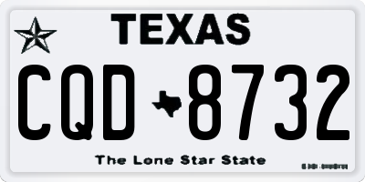 TX license plate CQD8732