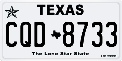 TX license plate CQD8733