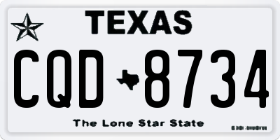 TX license plate CQD8734