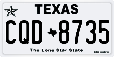 TX license plate CQD8735