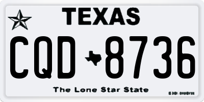 TX license plate CQD8736