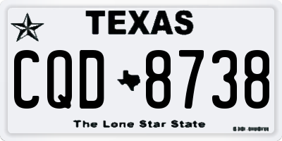 TX license plate CQD8738