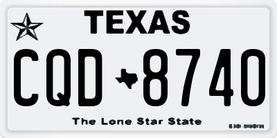 TX license plate CQD8740