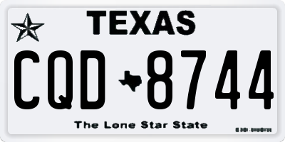 TX license plate CQD8744