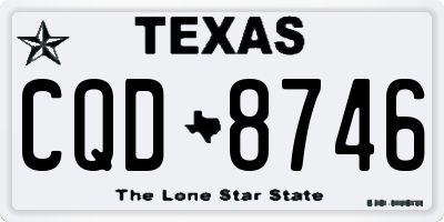 TX license plate CQD8746