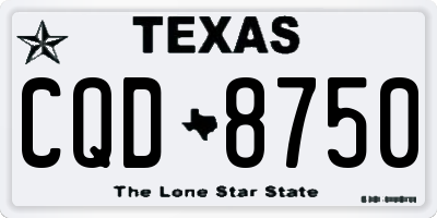 TX license plate CQD8750