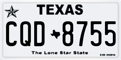 TX license plate CQD8755