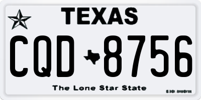 TX license plate CQD8756