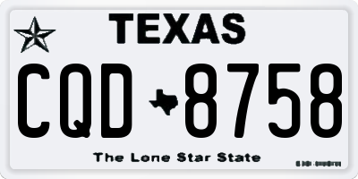 TX license plate CQD8758