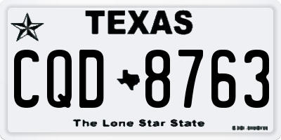 TX license plate CQD8763