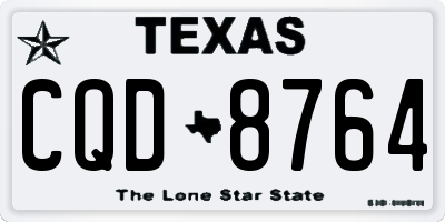TX license plate CQD8764