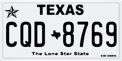 TX license plate CQD8769