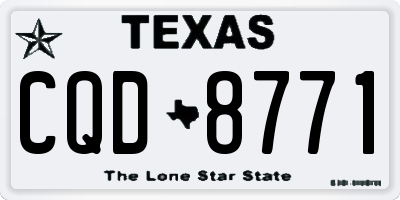 TX license plate CQD8771