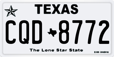 TX license plate CQD8772