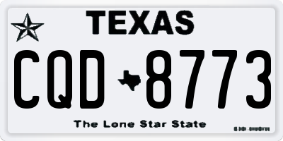 TX license plate CQD8773