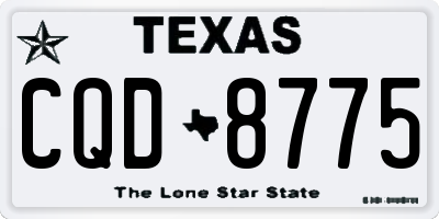 TX license plate CQD8775
