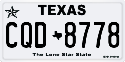 TX license plate CQD8778