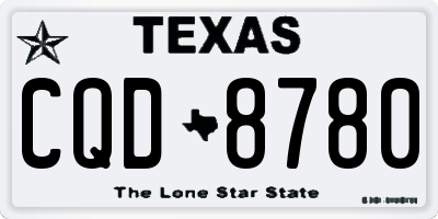 TX license plate CQD8780