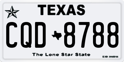 TX license plate CQD8788