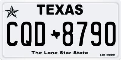 TX license plate CQD8790