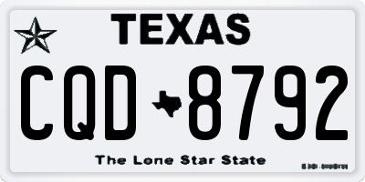 TX license plate CQD8792