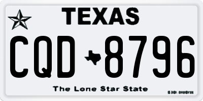 TX license plate CQD8796